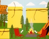 Camping 12x12 Premade Scrapbook Layout