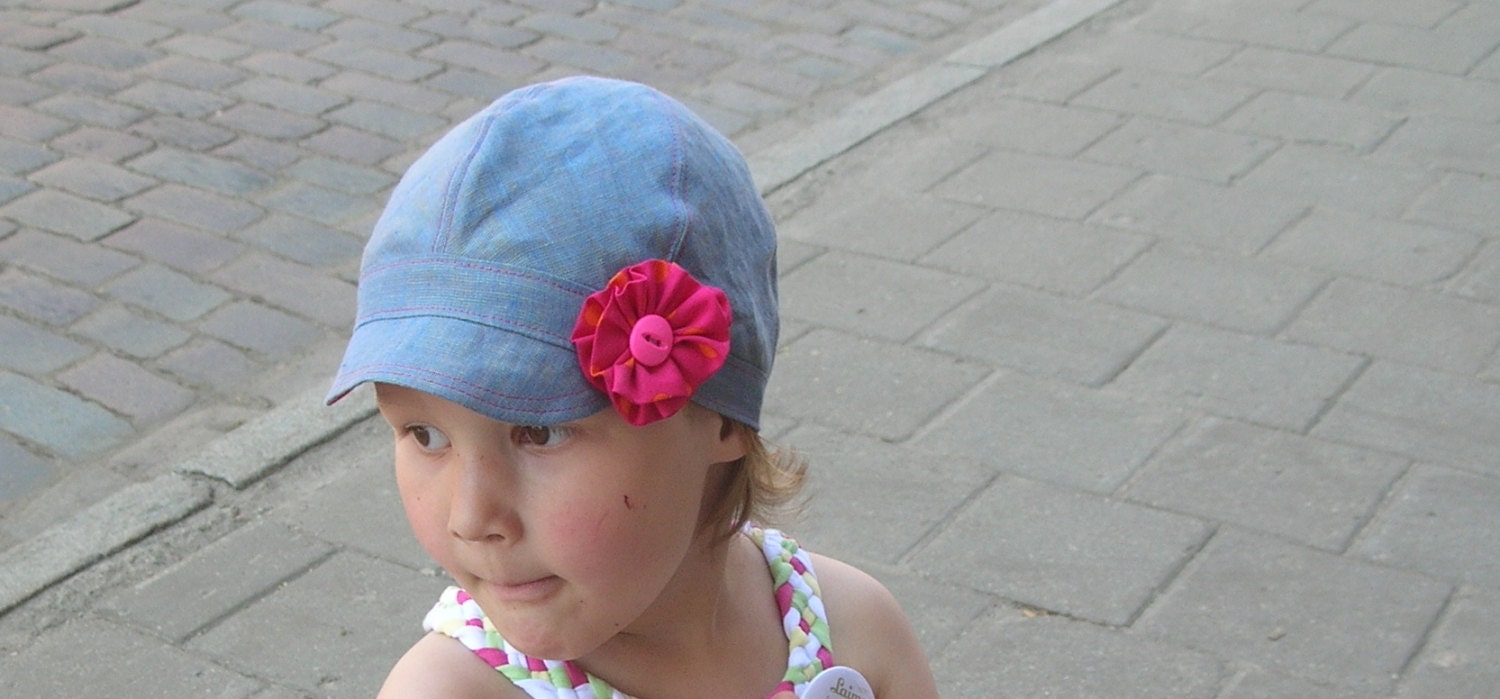 Newsboy cap girls linen hat spring hat summer hat kids clothing