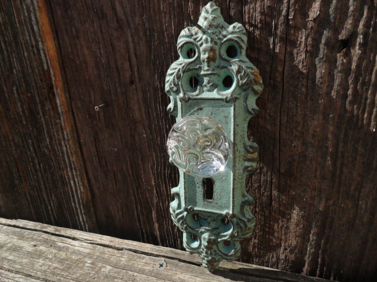Victorian Style Door Plate/Wall HookFixture/Shabby by JUNKINTIME