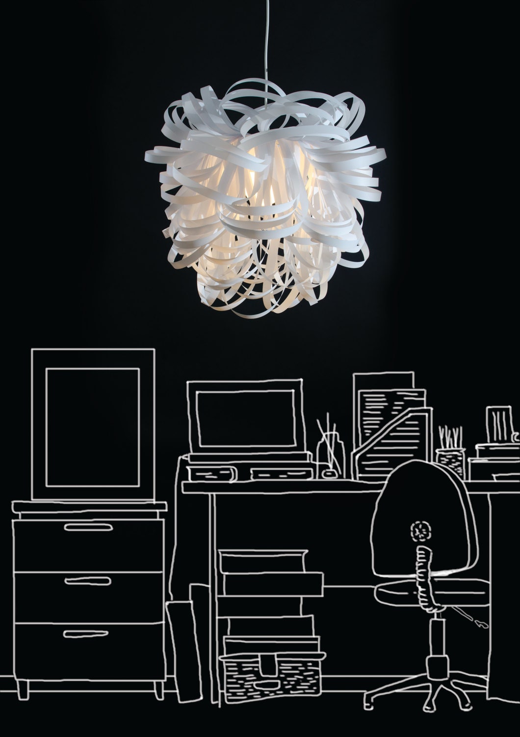 white Iris lamp, lighting your room