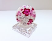 Pretty Pink Flowers Knob Dresser Cabinet Knob Drawer Pull