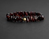 Burgundy bracelet, amber bracelet