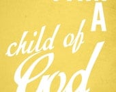 LDS Children's Art - I am a Child of God - 5x7 or 8x10 YOU print digital file download