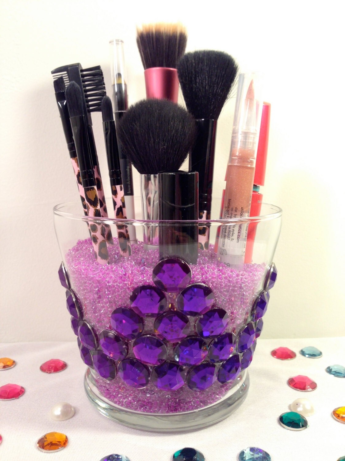 Crown Makeup Brushes on Makeup Brush Holder  Classic Purple Crown Makeup Brush Holder  Makeup