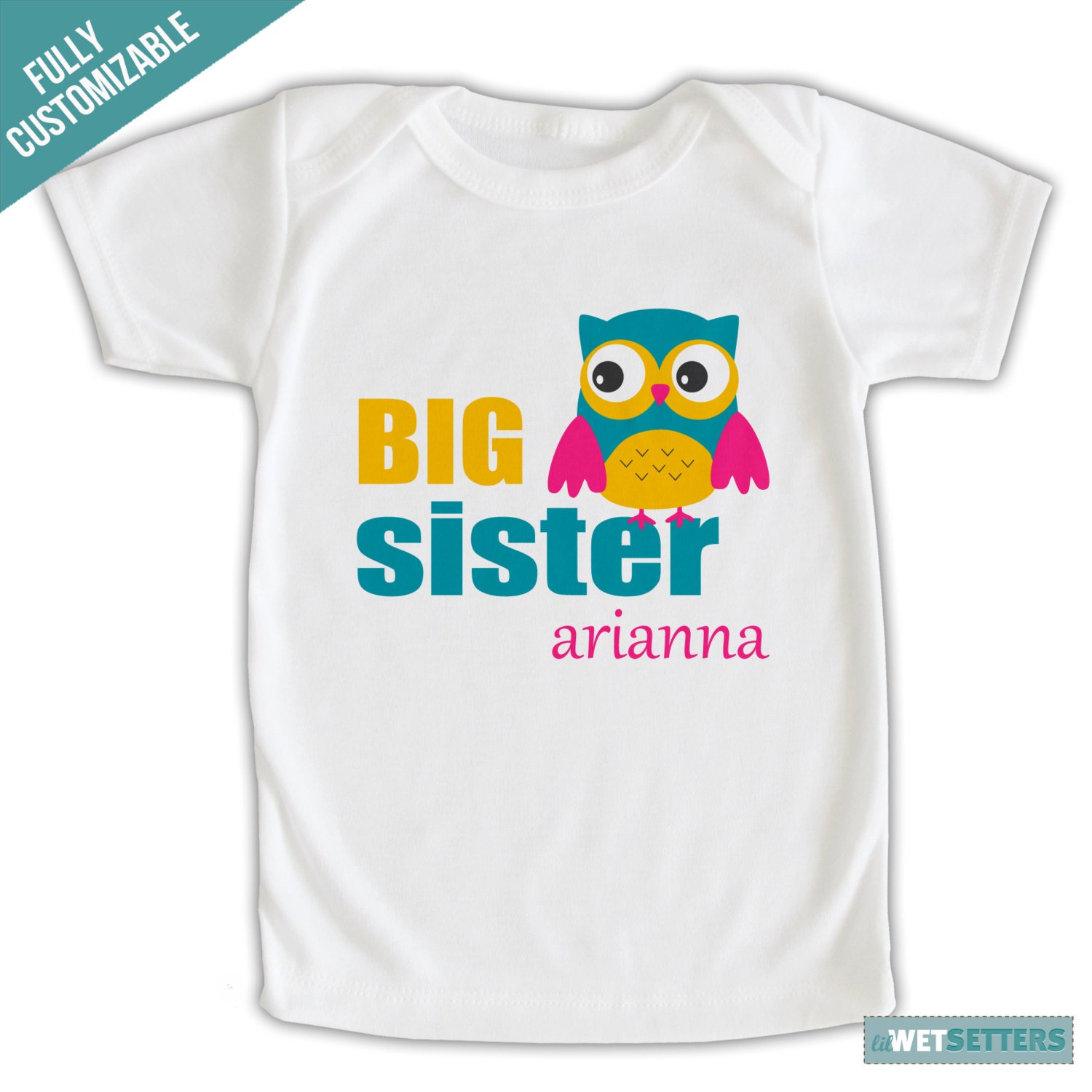 Big Sister Owl Children, Kids T-Shirt or Baby Onesie