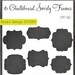 Sale/60 % 0ff/INSTANT DOWNLOAD/ 6 Chalkboard Swirly Frames for Personal and Commercial Use