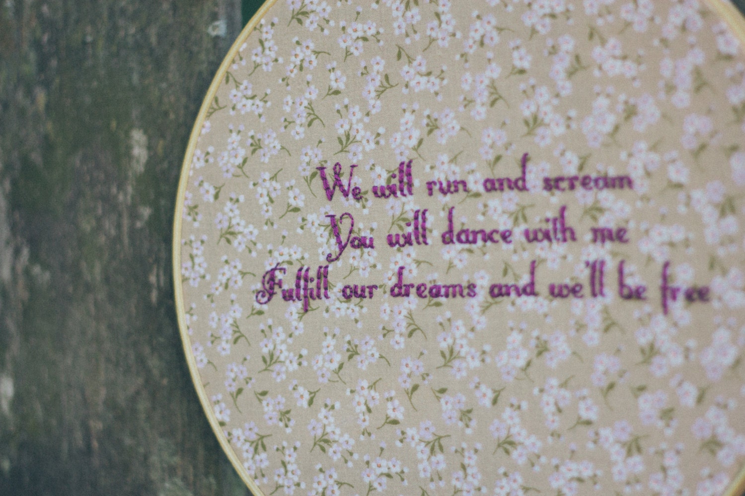Not With Haste Lyric Hoop