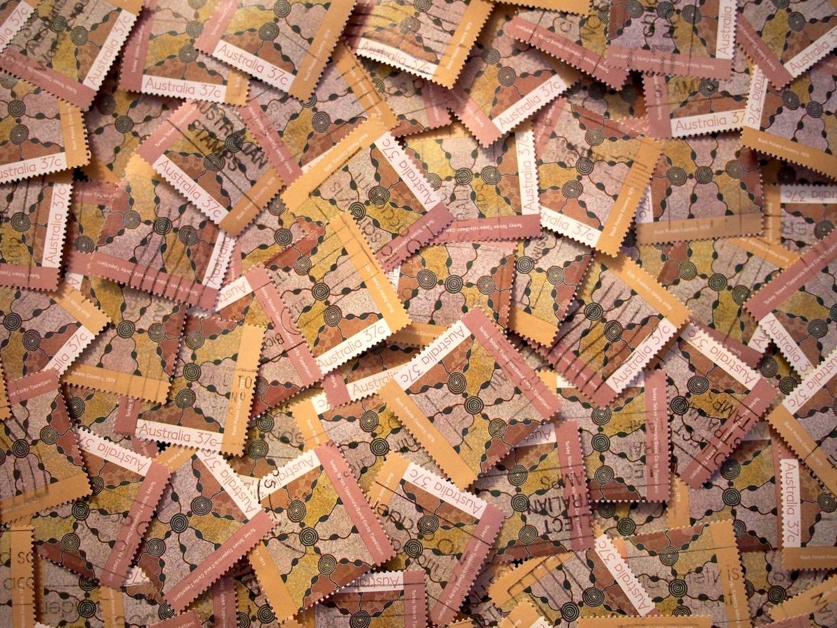 Australia Aboriginal Dot Painting Stamps x 10