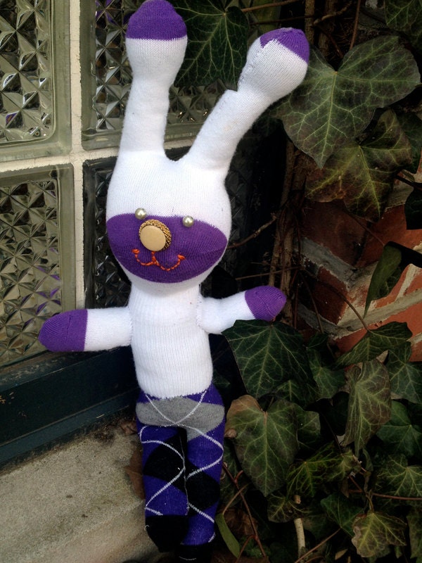 Purple Argyle Bunny