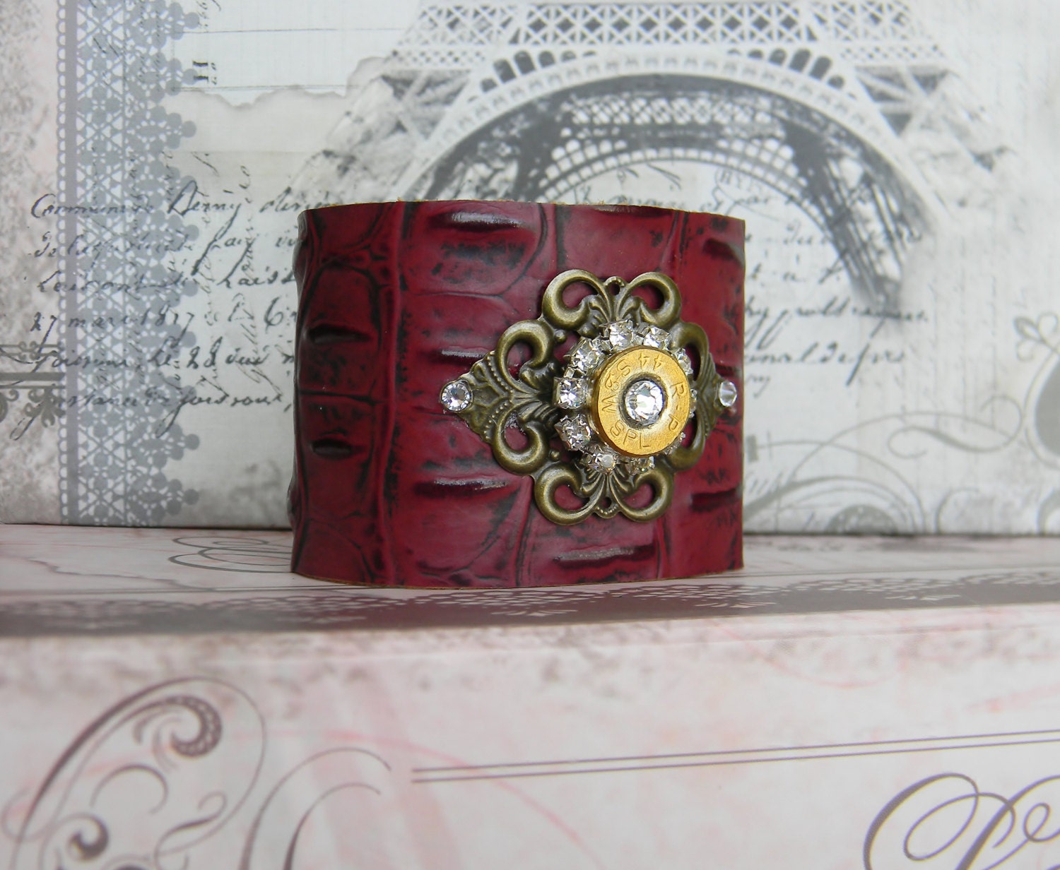 Leather Cuff Bracelet, Leather Wristband, Leather Bracelets, Outlaw Glam