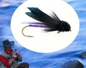 After Dinner Mint Purple Muddler Salmon Steelhead  Skating Fly 3 Flies Size 2 Tied on TMC Hooks