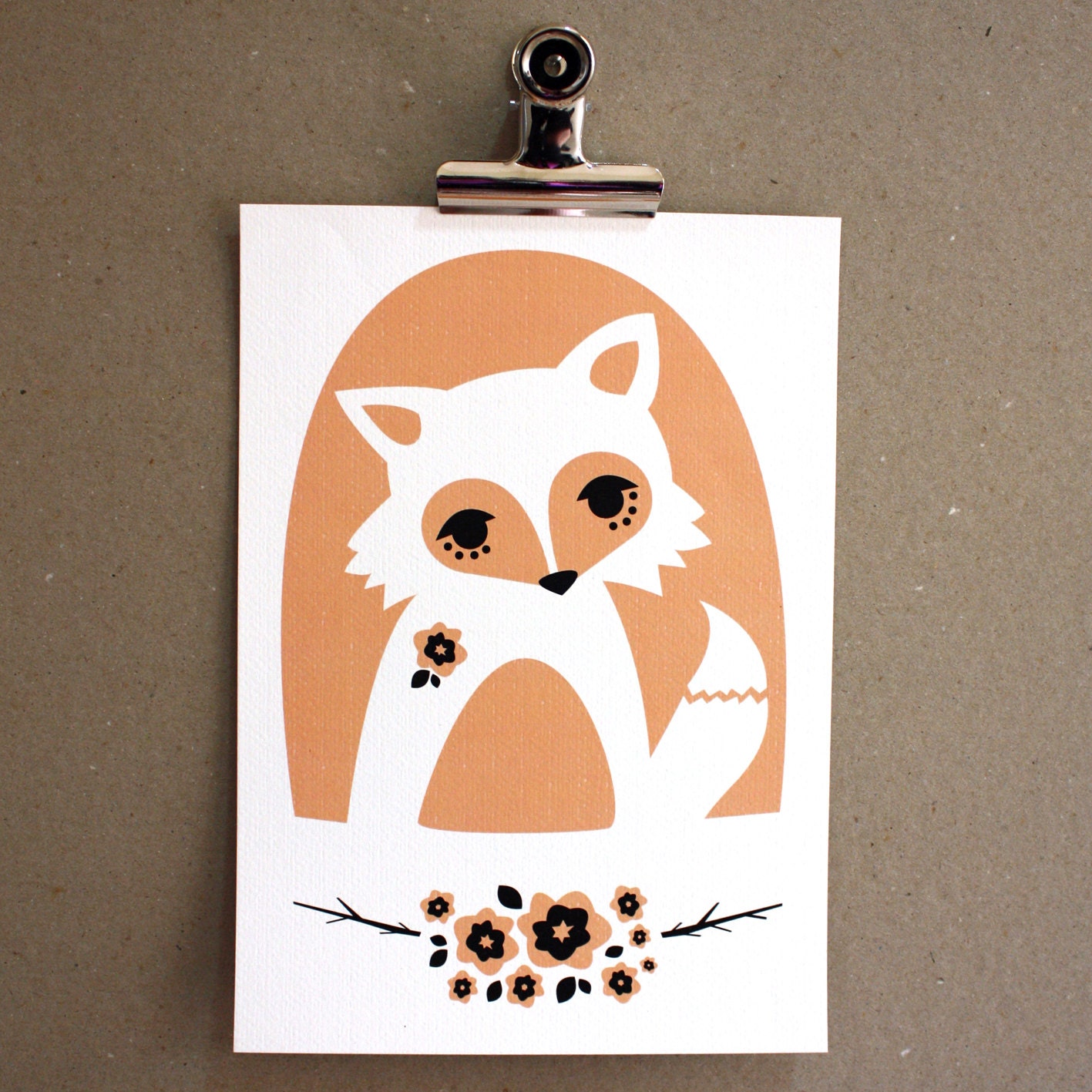 FOX - A4 DIGITAL PRINT on high quality textured paper