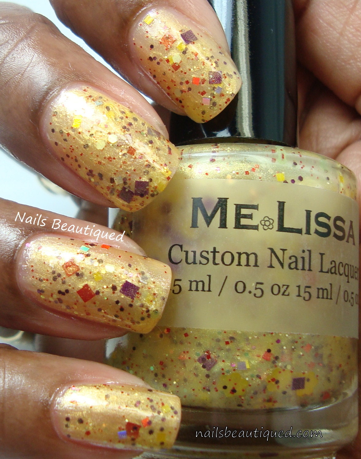 Rome Wasn't Built in a Daisy - Spring Time Custom Glitter Nail Polish / Lacquer Mini Size 5 ml Bottle