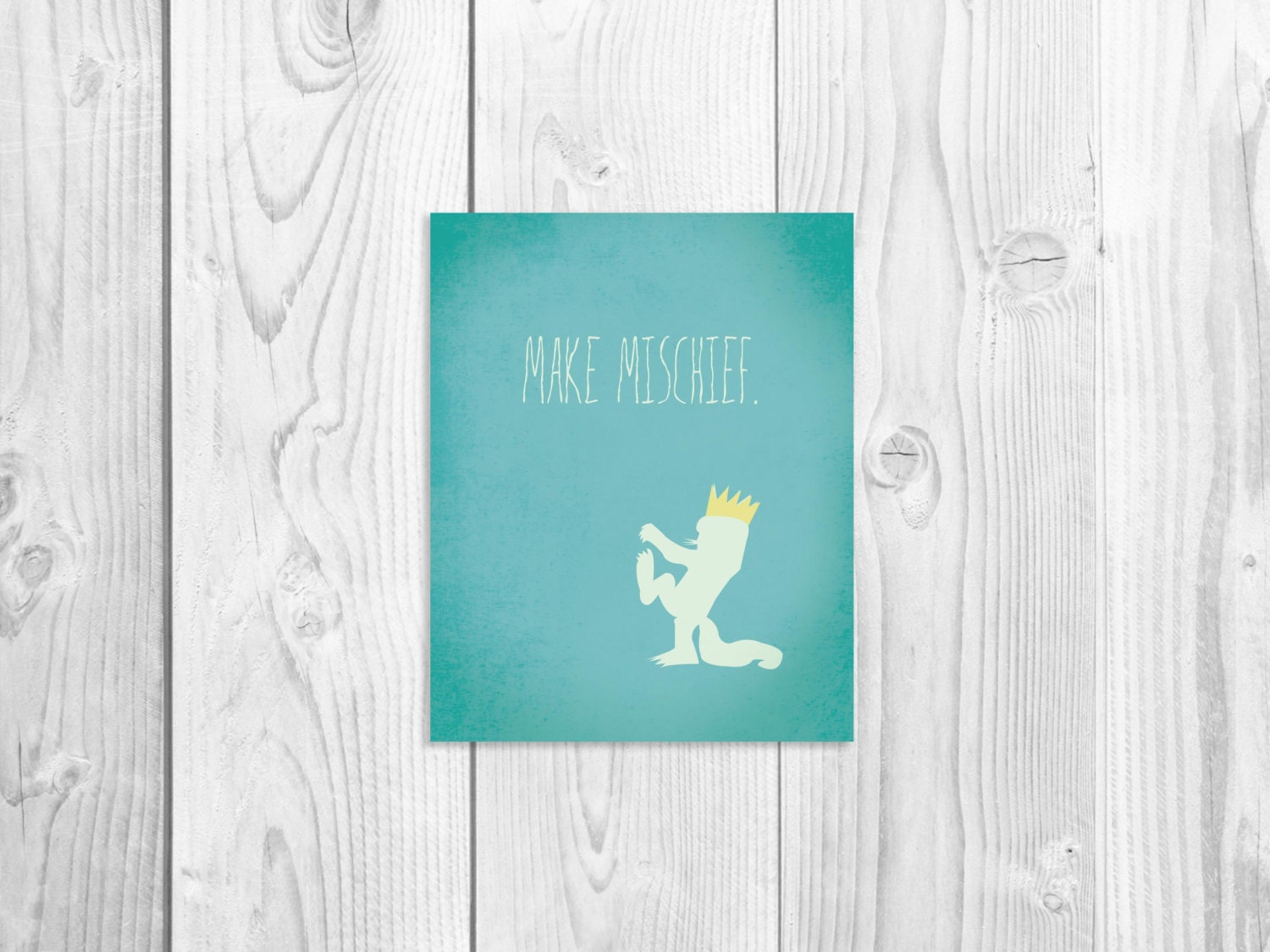Where The Wild Things Are Art Print, Max Quote Poster, Wild Things Sign, Nursery Wall Art, Decor 8 x 10