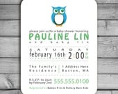 OWLS: Invitations (customized, printed) - Baby Shower (Boy/Girl/Neutral),  Modern/Trendy,  Set of 10