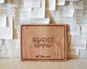 Custom Monogram or Name Oak Cutting Board, 12x15" - Serving Board - Personalized - Wedding or Anniversary Gift, Birthday Gift, Father's Day