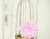 Large pink lace flower baby girl toddler children's headband