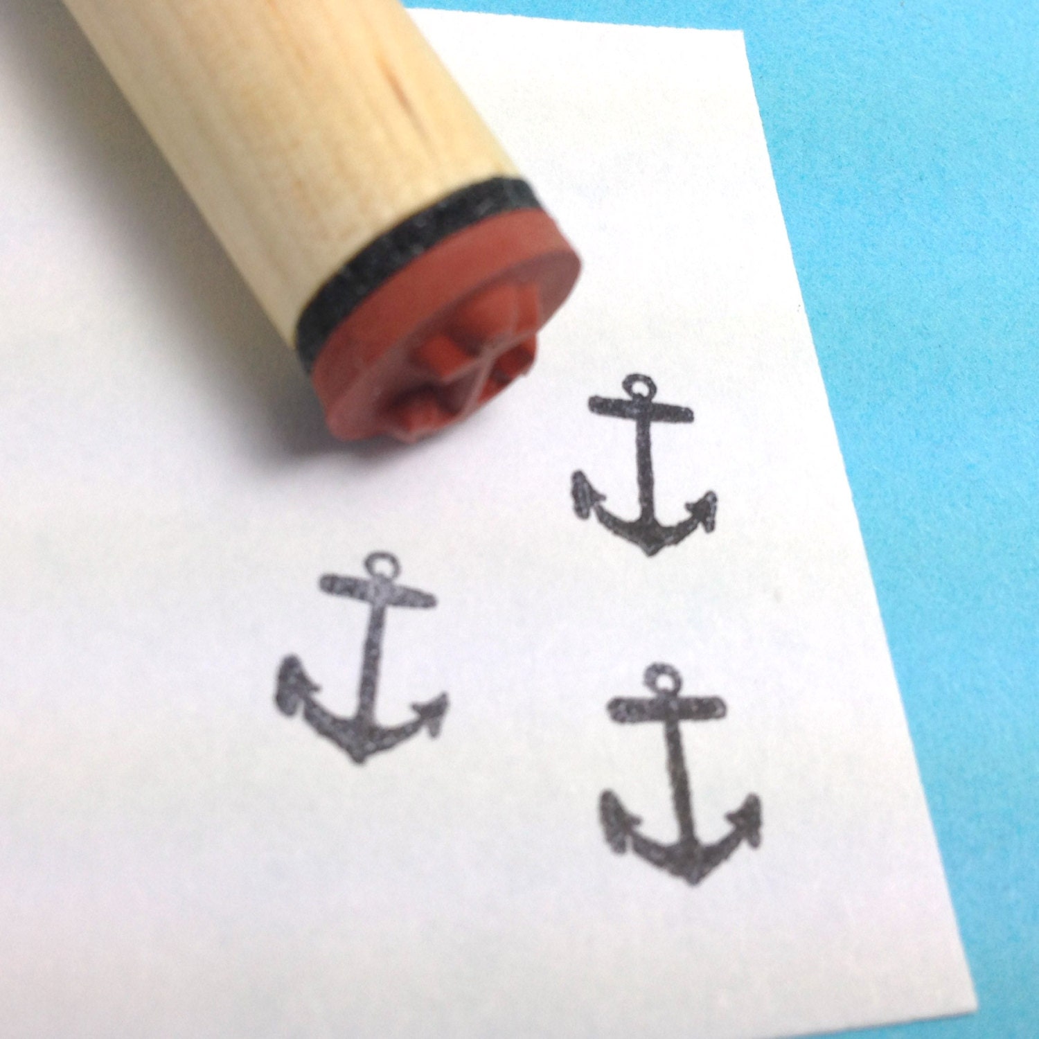 Tiny Anchor Rubber Stamp Nautical Pirate