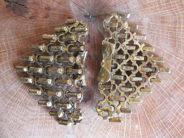 VIntage Gold Tone Metal Shoe Clips / GrayGatorVintage