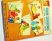 vintage childrens crafts and activity book - games - crafts - collage - mixed media - paper arts