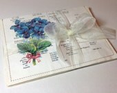 Vintage Roses  Upcycled Stationery Set