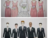 Custom Bridal Paper Doll - The Wedding Party
