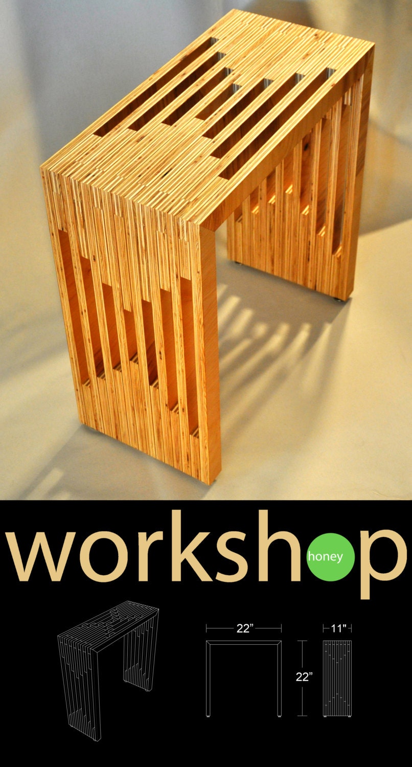 Handmade Plywood Side Table