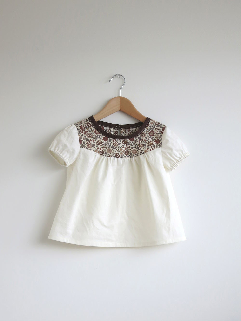 cotton blouse with Liberty print detail