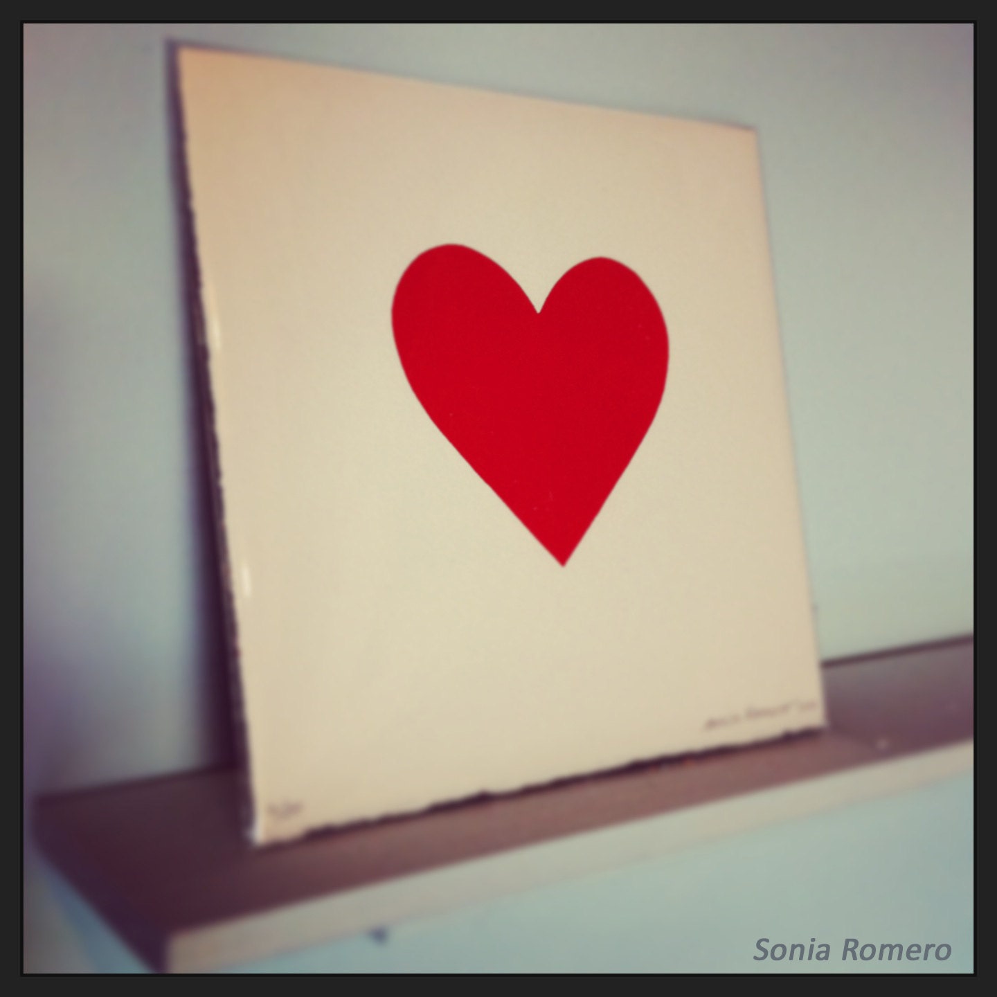 Red Heart Print