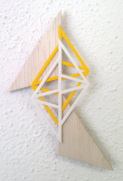 Small Falling Obtuse Triangles Wall Hanging