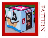 Sewing Pattern, Pirate Adventure Card Table Playhouse, Complete Pattern, Instant PDF Download, You Print at Home