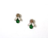 One of a Kind Earrings-  Jewel Honey Bee 1