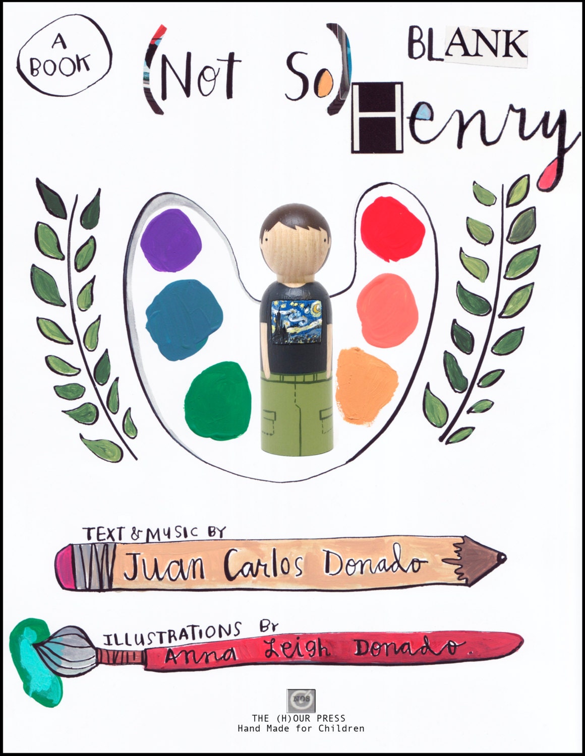 Children's E-Book // (Not So) Blank Henry // Pdf Download Kids Book Story Peg Dolls