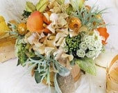 Mint Peach Wedding Flowers Country Orchard Bridal Bouquet