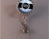 Colorful Damask Personalized Customized Retractable Bottle Cap Badge Reel - 32 colorful damask designs to choose from