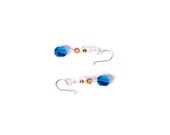 Spring Princess - Wire Wrapped Swarovski Dangle Earrings, Sterling Silver, Swarovski Crystal, Romantic, Handmade Jewelry, Earrings