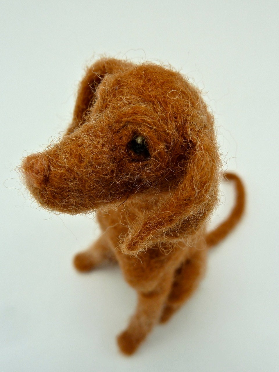 Felted Vizsla, Small Custom Dog, Felted Wooly Friend made to order