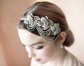1920s Gatsby Bridal Headband, Vintage Bridal Headband, Rhinestone Headband, Flapper Headband, Bridal Headband, Vintage - LENEIGH