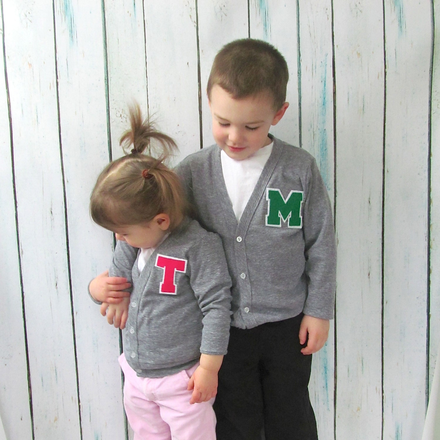 Kids Personalized Letter Cardigan, Monogrammed Sweater 2T, 4T & 6