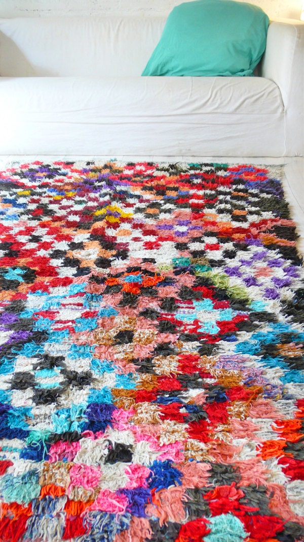 RESERVED for Apolline0805 - Vintage Moroccan Rug - BOUCHEROUITE