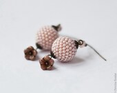 Romantic Pale Pink Earrings - Valentines Gift For Her, Pastel Jewelry, Spring Wedding