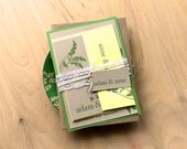 Green Leaf Boho - Lace Wedding Invitations, Baker Twine, Rustic, Yellow - Purchase for a Sample