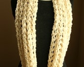 SALE -  VANILLA HARBOR Infinity Scarf  - Warm, soft & stylish scarf rich in texture - Cream