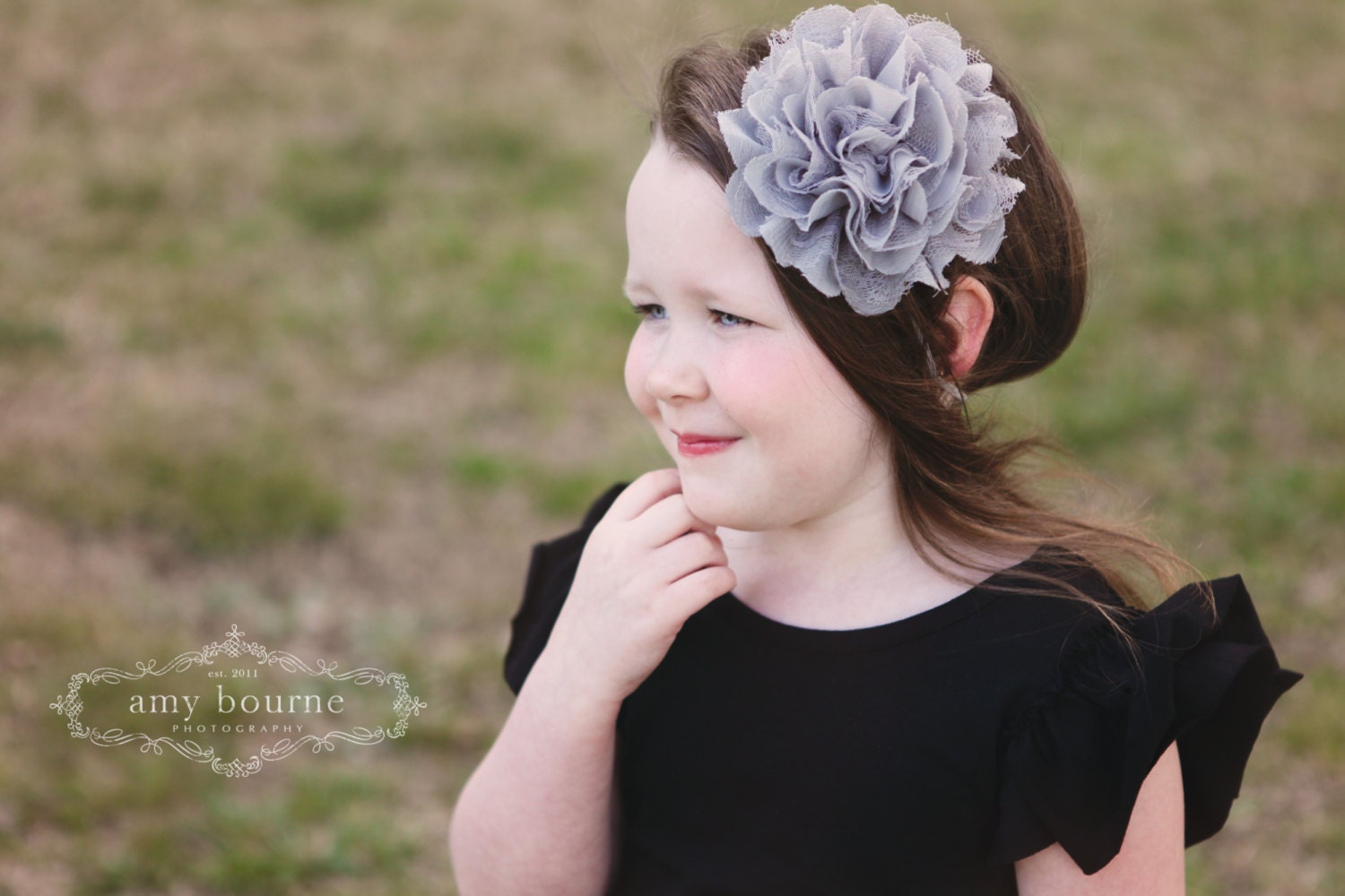 YOU CHOOSE COLOR Lace and Chiffon Flower Headband, baby headbands, Girls headbands, toddler headband, flower girl headband, PhotoProp