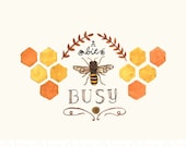 Busy Bee - 8x10 Art Print