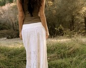 SALE Lace Maxi Skirt - Gypsy Boho Skirt - Lined with Organic Cotton