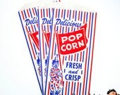 25 Clown Popcorn Bags - Fun Retro Circus Popcorn Bags - Wedding Favor Bags - Birthday Party Il_170x135