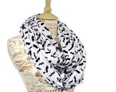 Mustache Infinity Scarf Black White Circle Moustache Stache
