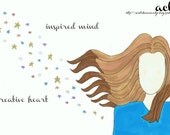 Inspired Mind Creative Heart Art Print