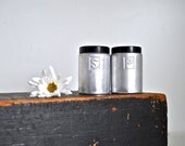 Vintage Aluminum Salt and Pepper Shakers - Vintage Kitchen